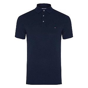 Camiseta Gola Polo Tommy Hilfiger Slim IM 1985 Azul Marinho