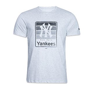 Camiseta New Era New York Yankees Core Flaw Cinza