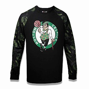 Camiseta Boston Celtics NBA Folhagem Preto - New Era