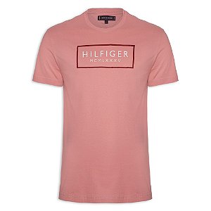 Camiseta Tommy Hilfiger AB Box Outline Tee Rosa