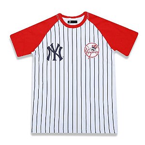 Camiseta New York Yankees Team 34 Branca/vermelha - New Era