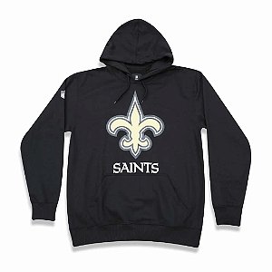 Casaco Moletom New Orleans Saints Basic Logo Preto - New Era