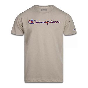 Camiseta Champion ATH Abstract Script Caqui