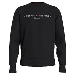 Moletom Tommy Hilfiger Logo Sweatshirt Preto