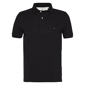 Camiseta Gola Polo Tommy Hilfiger Im 1985 Regular Preto