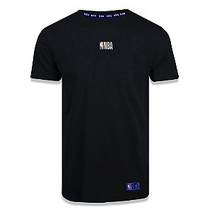 Camiseta Masculina NBA Mini Logo Soft Preto