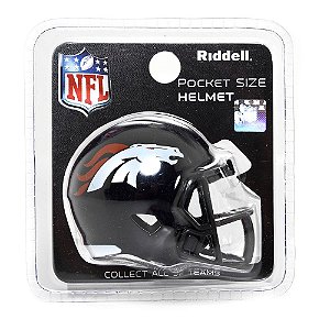 Mini Capacete Riddell Denver Broncos Pocket Size