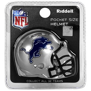 Mini Capacete Riddell Detroit Lions Pocket Size