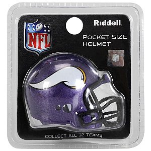 Mini Capacete Riddell Minnesota Vikings Pocket Size
