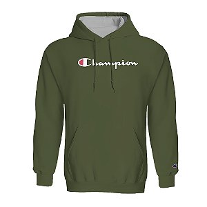 Moletom Champion Canguru Super Fleece Script Patch Logo Preto/Branco -  NewSkull