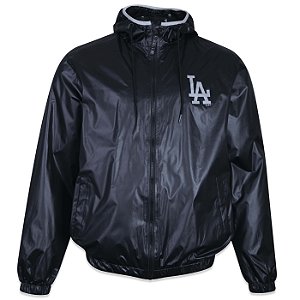 Jaqueta Corta Vento New Era Los Angeles Dodgers Core Preto