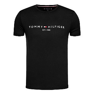 Camiseta Tommy Hilfiger Core Logo Tee Preto