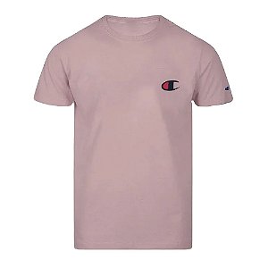 Camiseta Manga Curta Champion C Logo Ink Rosa