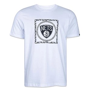 Camiseta New Era Brooklyn Nets Old Culture Branco