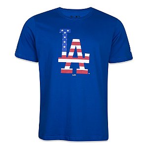 Camiseta New Era Los Angeles Dodgers Core Usa Azul
