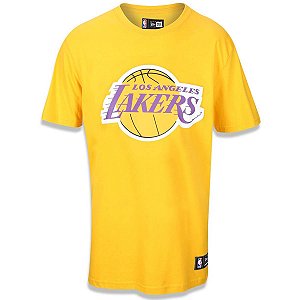 Camiseta Los Angeles Lakers Basic Amarelo - New Era