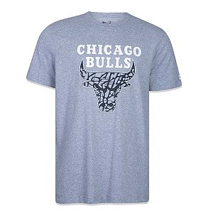 Camiseta New Era Chicago Bulls Core Cinza