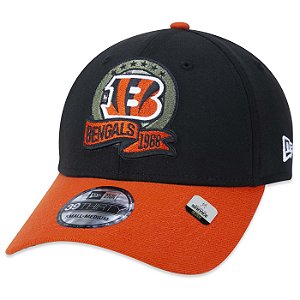 Boné New Era 3930 Cincinnati Bengals Salute To Service Preto