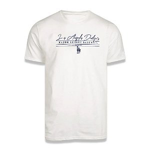Camiseta Slim New Era Los Angeles Dodgers Golf Culture Off White