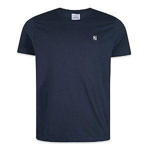 Camiseta New Era New York Yankees Mini Logo Cinza Escuro