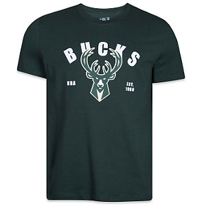 Camiseta New Era Culture NBA Milwaukee Bucks Verde