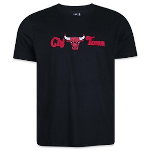 Camiseta New Era Core Chicago Bulls NBA Preto