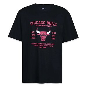 Camiseta New Era Chicago Bulls All Building Preto