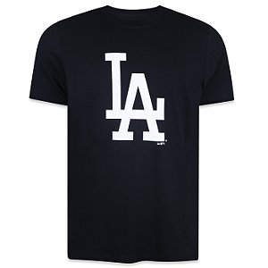 Camiseta New Era Los Angeles Dodgers MLB Big Logo Preto