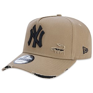 Boné New Era 940 A-Frame New York Yankees MLB Destroyed Kaki