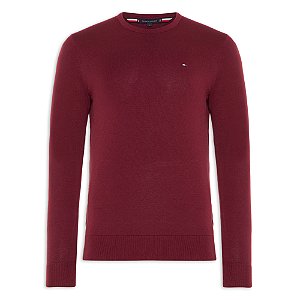 Suéter Tricot Tommy Hilfiger Heritage Vermelho - Compre Agora