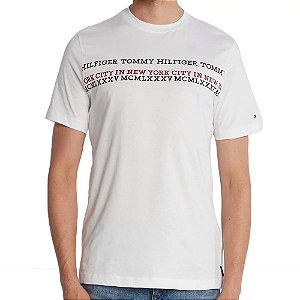 Camiseta Tommy Hilfiger AB Small Circle Chest Off White - FIRST DOWN -  Produtos Futebol Americano NFL