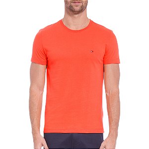 Camiseta Tommy Hilfiger Essential Cotton Tee Laranja