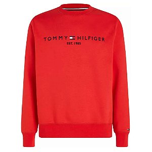 Moletom Tommy Hilfiger Logo Sweatshirt Vermelho