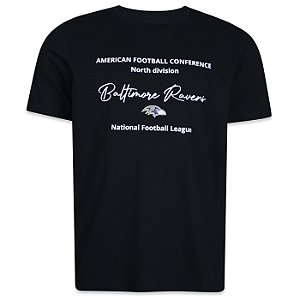 Camiseta New Era Baltimore Ravens NFL Minimal Mescla Negro