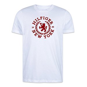 Camiseta Masculina Tommy Hilfiger Big Icon Crest Tee Branco