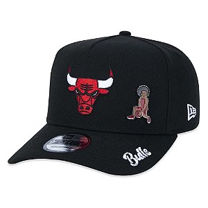 Boné New Era 940 A-Frame Chicago Bulls All Building Preto