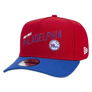 Boné New Era 940 A-Frame Philadelphia 76Ers Core Aba Curva