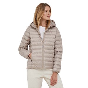 Jaqueta Puffer Tommy Hilfiger Feminina Padded Global Caqui