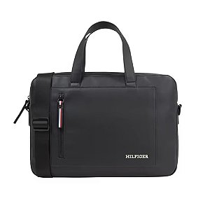 Bolsa Pasta Tommy Hilfiger Pique Slim Computer Preto