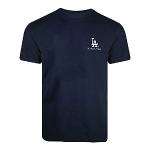 Camiseta New Era Los Angeles Dodgers Building Azul Marinho