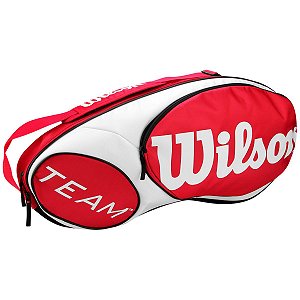 Raqueteira Wilson Team X6 Vermelho/Branco