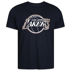 Camiseta New Era Los Angeles Lakers NBA Regular Core Preto