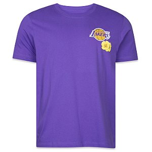 Camiseta New Era Los Angeles Lakers NBA City Icons Roxo