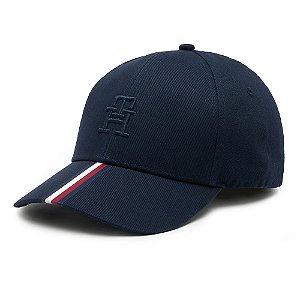 Boné Tommy Hilfiger Mono Corporate Stripe Azul Marinho