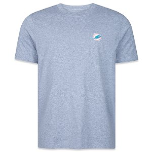 Camiseta New Era Miami Dolphins Mini Logo Cinza