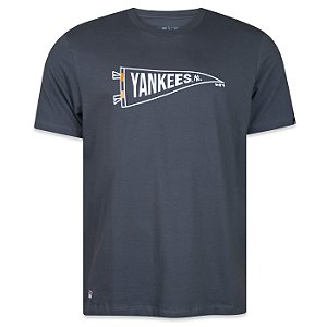 Camiseta New Era New York Yankees Fashion Cinza Escuro