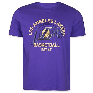 Camiseta New Era Los Angeles Lakers Core NBA Roxo