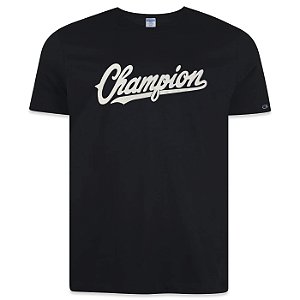 Camiseta Manga Curta Champion Signature Vintage Silk Preto