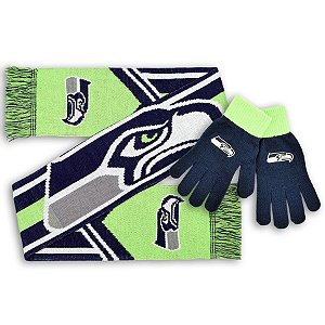 Kit Cachecol + Luva Seattle Seahawks - Forever