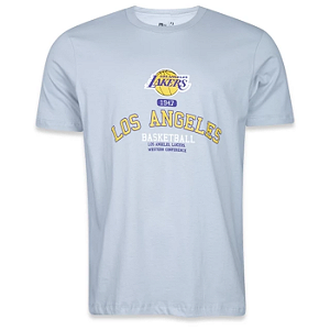 Camiseta New Era Los Angeles Lakers Hiphop Cinza